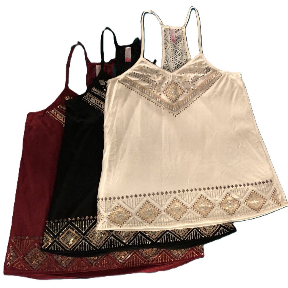 No Boundaries Sequin Tanks (3 PACK!)